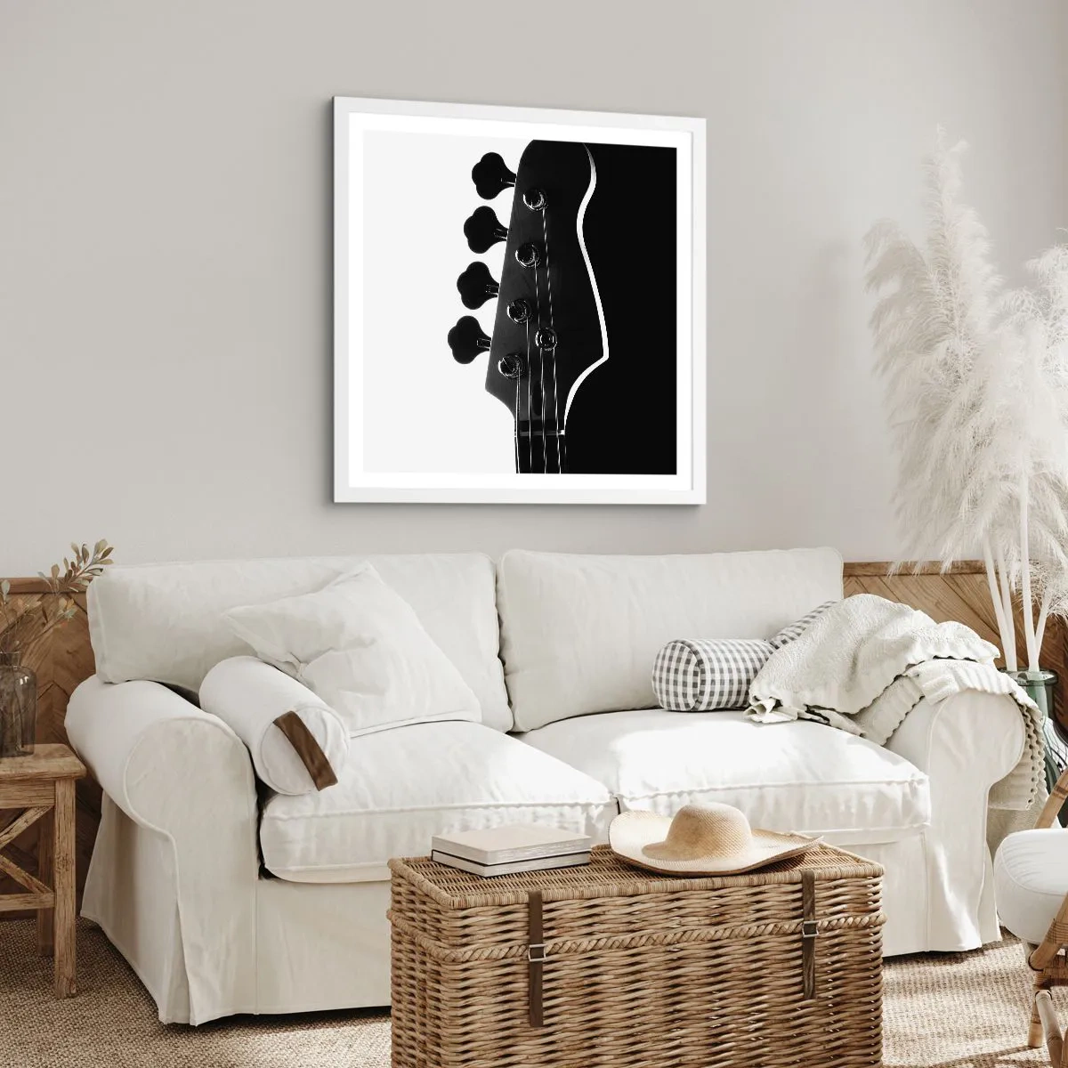 Affiche dans un cadre blanc - Poster - Silence de roche - 50x50 cm