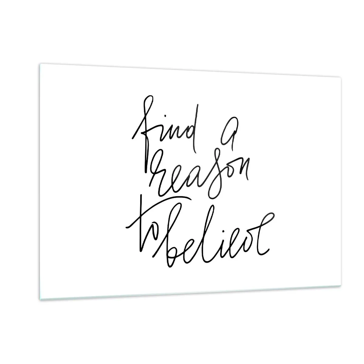 Impression sur verre - Image sur verre - Typographie minimaliste avec une citation inspirante - 120x80cm - C'est possible - Décoration murale moderne pour le salon et la chambre ARTTOR