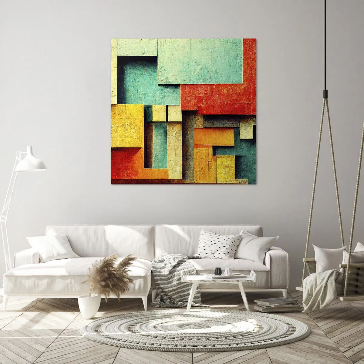 Impression sur toile - Image sur toile - Festival des angles droits - 40x40 cm