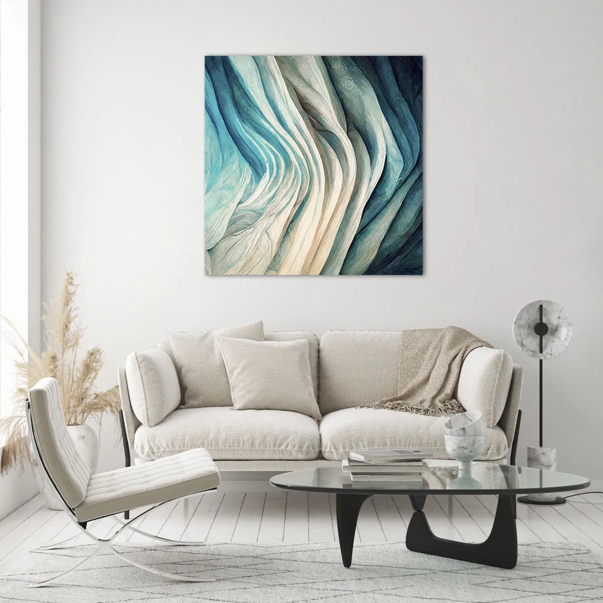 Impression sur verre - Image sur verre - Insatiabilité bleue - 50x50 cm