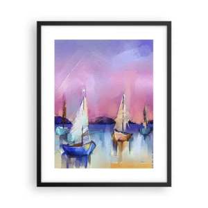 Affiche dans un cadre noir - Poster - Direction: les eaux larges - 40x50 cm