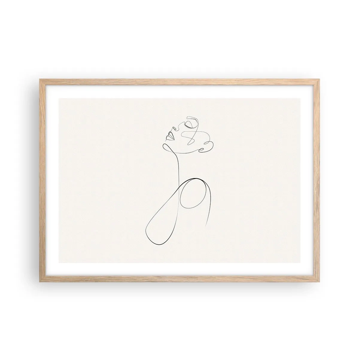 Affiche dans un chêne clair - Poster - En boucle dans les rêves - 70x50 cm