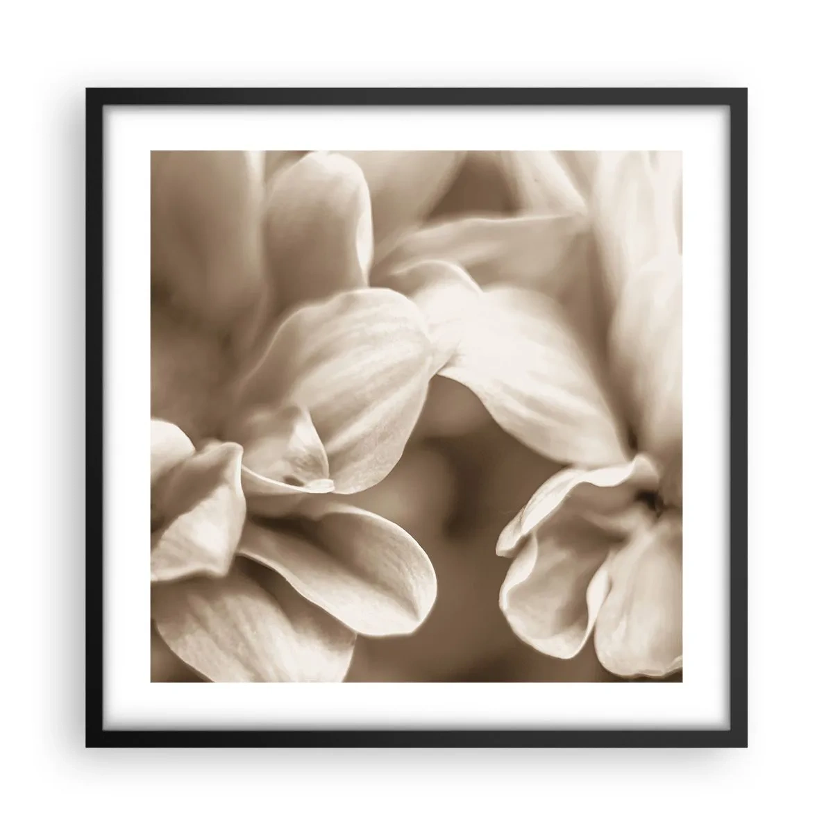 Affiche dans un cadre noir - Poster - Doux comme un sourire - 50x50 cm