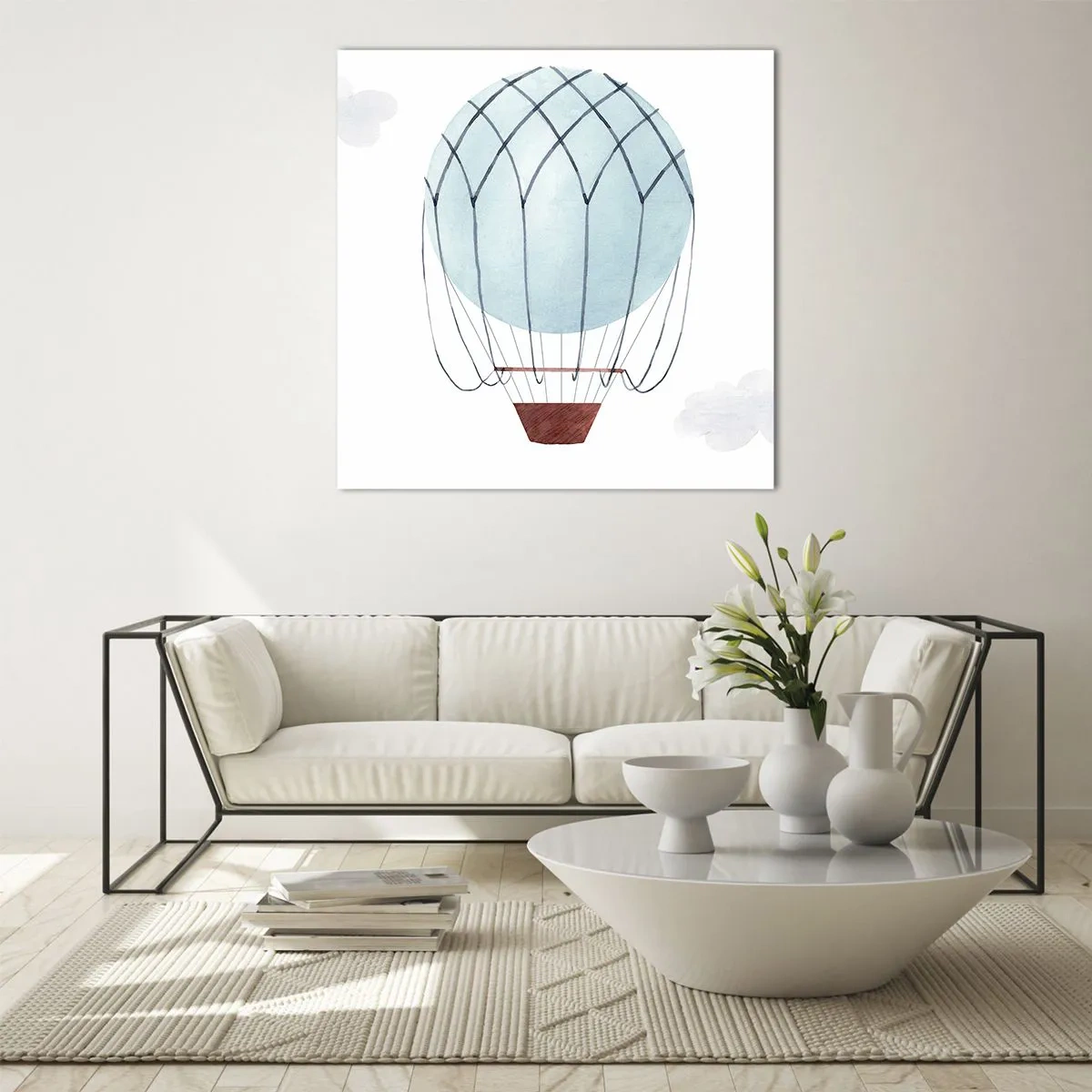 Impression sur verre - Image sur verre - Entièrement dans les nuages - 60x60 cm