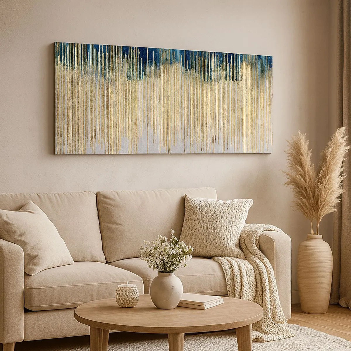 Impression sur toile - Image sur toile - Bordure dorée - 100x40 cm