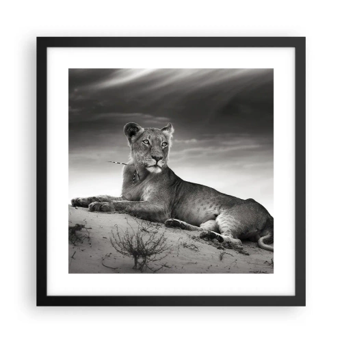 Affiche dans un cadre noir - Poster - La reine du désert reste - 40x40 cm