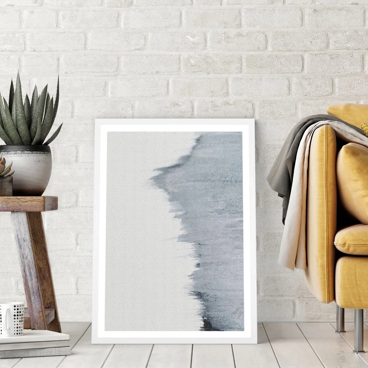 Affiche dans un cadre blanc - Poster - Une esquisse mystérieuse - 70x100 cm