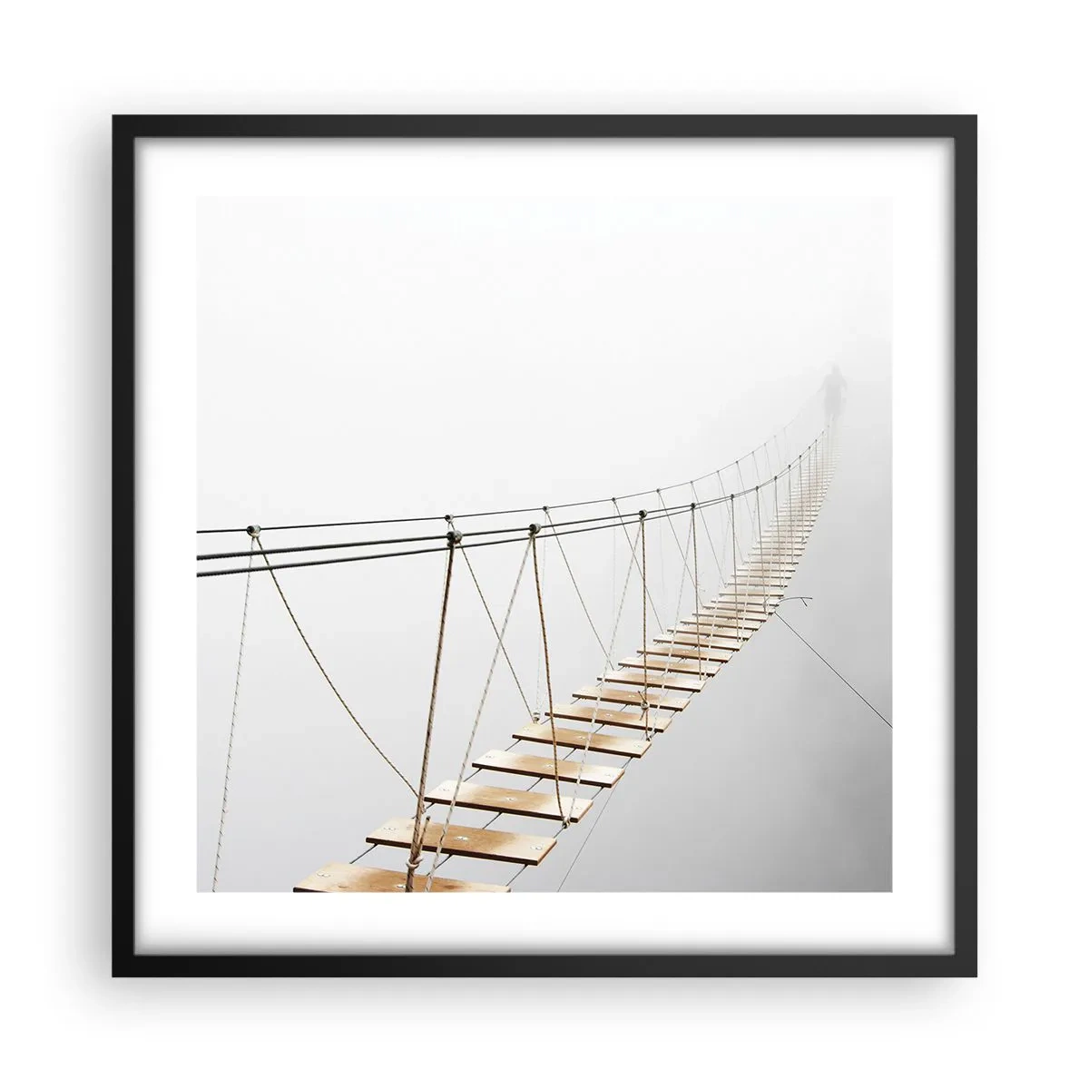 Affiche dans un cadre noir - Poster - Où cela va-t-il te mener? - 50x50 cm