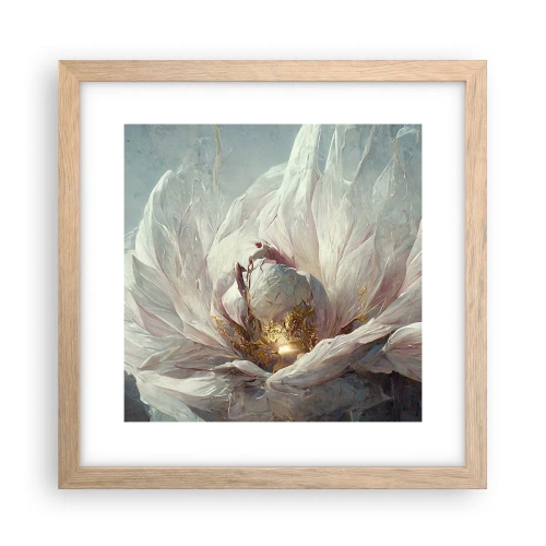 Affiche dans un chêne clair - Poster - Il fleurit une fois tous les cent ans - 30x30 cm