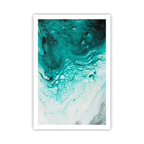 Affiche - Poster - Se fondre dans le bleu et le turquoise - 61x91 cm