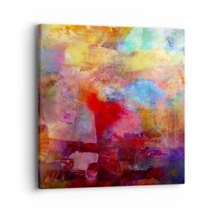 Impression sur toile - Image sur toile - Regardez à l'intérieur de l'arc-en-ciel - 40x40 cm