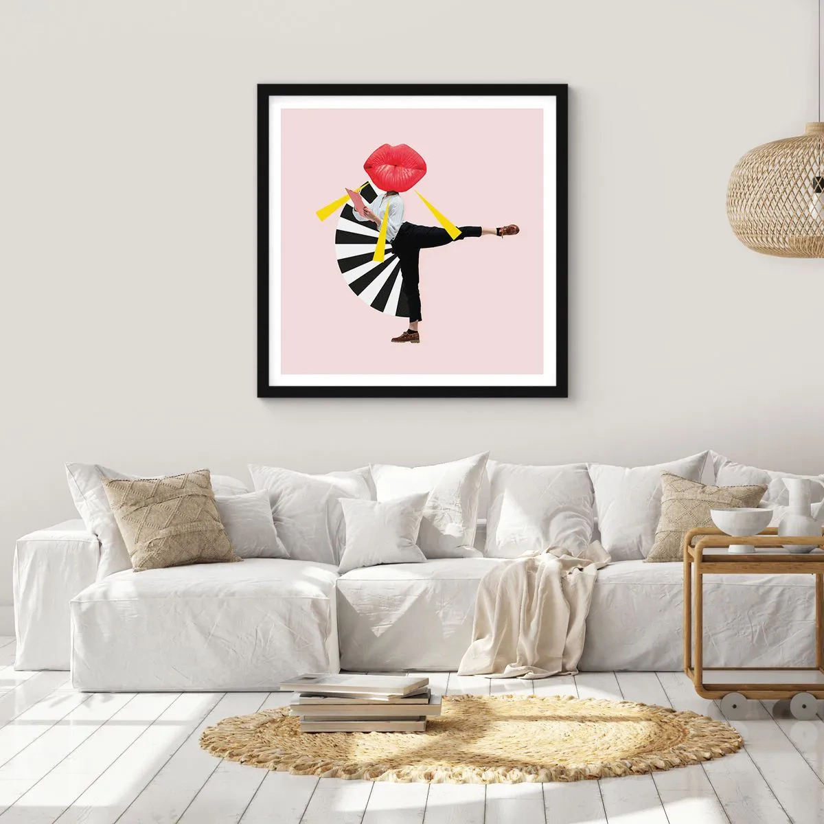 Affiche dans un cadre noir - Poster - Pop-art surréaliste - 60x60 cm
