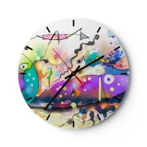Horloge murale - Pendule murale - Sans mots! - 40x40 cm