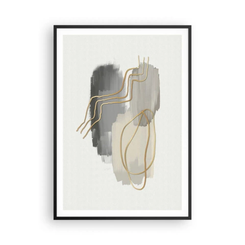 Affiche dans un cadre noir - Poster - Durée et mouvement - 70x100 cm