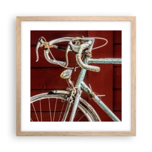 Affiche dans un chêne clair - Poster - Construit pour la victoire - 40x40 cm