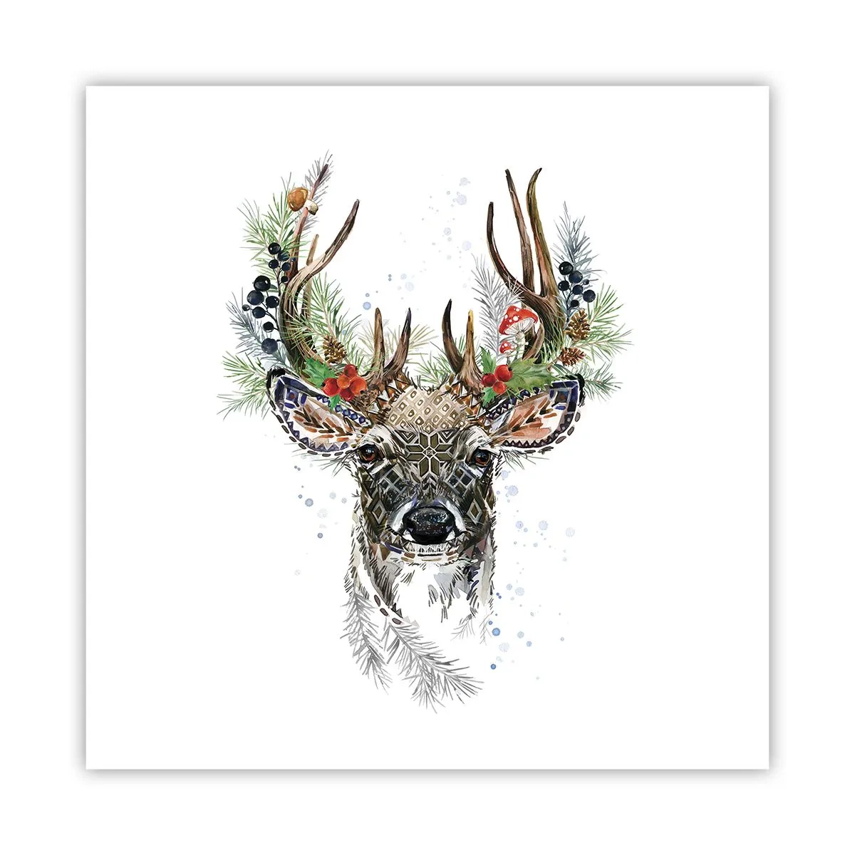 Affiche - Poster - En robe de fête - 60x60 cm