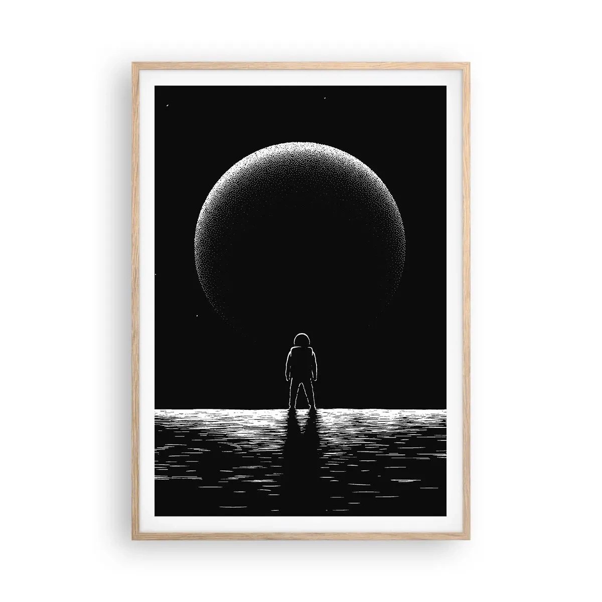 Affiche dans un chêne clair - Poster - Face à face - 70x100 cm