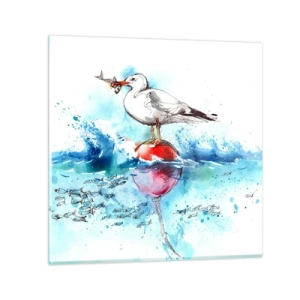 Impression sur verre - Image sur verre - Prise réussie - 30x30 cm