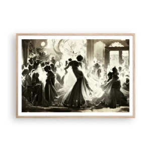 Affiche dans un chêne clair - Poster - La grande mascarade - 100x70 cm