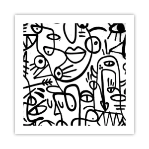 Affiche - Poster - Visages et mirages - 50x50 cm