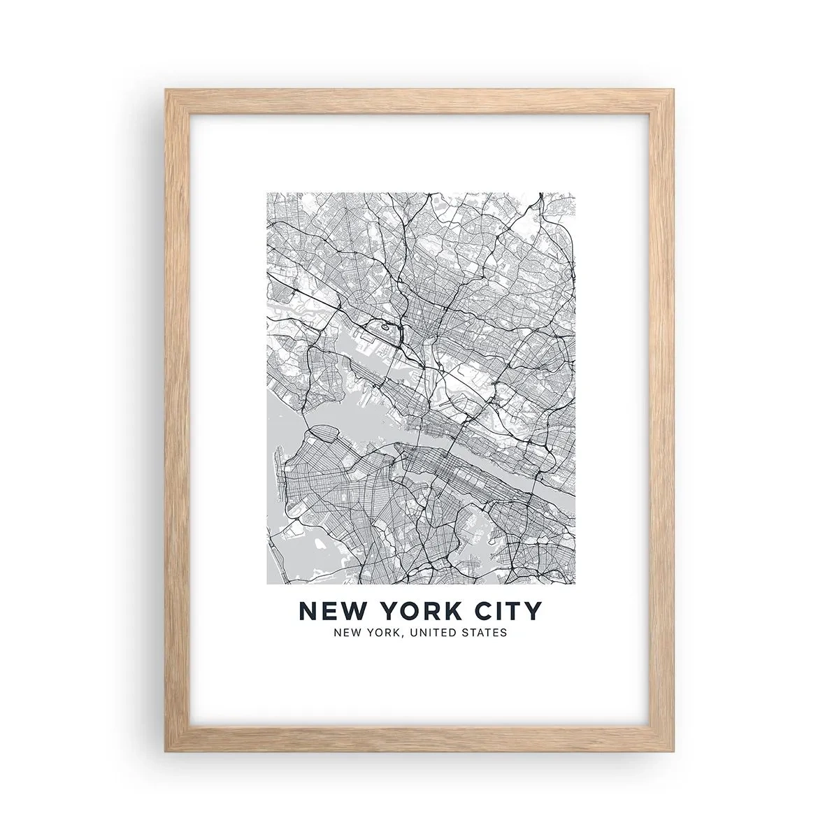 Affiche dans un chêne clair - Poster - Anatomie de la métropole - 30x40 cm
