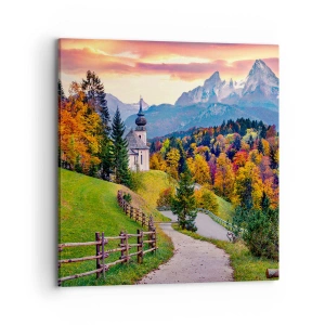Impression sur toile - Image sur toile - Paysage comme peind - 70x70 cm