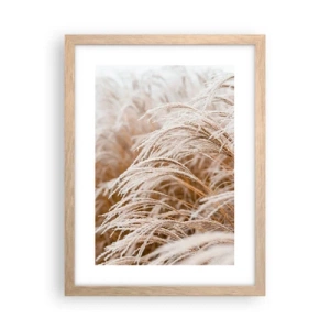 Affiche dans un chêne clair - Poster - Prosternez-vous devant le soleil d'automne - 30x40 cm