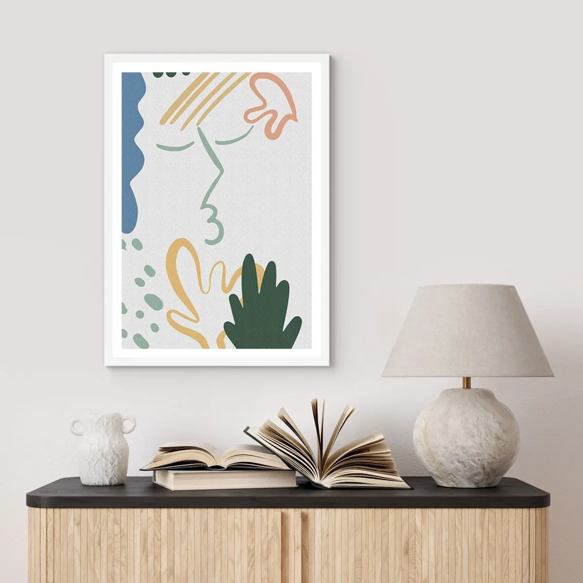 Affiche dans un cadre blanc - Poster - Baiser de fleurs - 30x40 cm