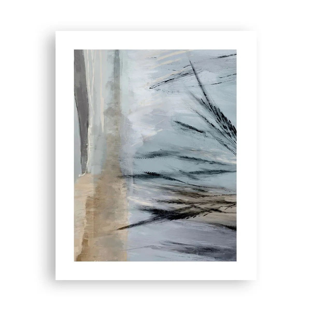 Affiche - Poster - Champs d'hiver - 40x50 cm