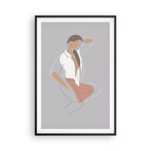 Affiche dans un cadre noir - Poster - Contour gracieux - 61x91 cm