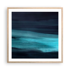 Affiche dans un chêne clair - Poster - Suivez le courant - 60x60 cm