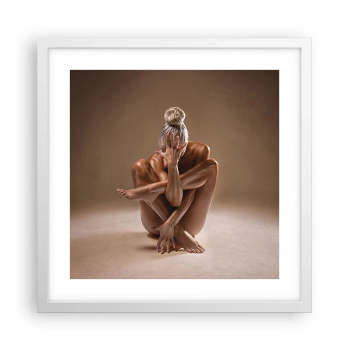 Affiche dans un cadre blanc - Poster - Unité du corps et de l'âme - 40x40 cm