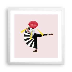 Affiche dans un cadre blanc - Poster - Pop-art surréaliste - 40x40 cm