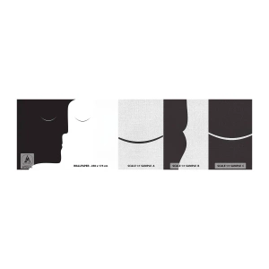 Échantillon de Papier Peint Premium Canvas - Unité des contraires - Personnes, Couple, Morceau - 100x30 cm