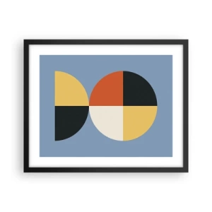 Affiche dans un cadre noir - Poster - Regarde et compte - 50x40 cm