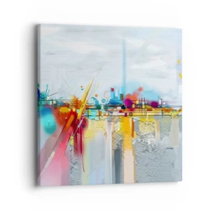 Impression sur toile - Image sur toile - Pont de joie sur le fleuve de la vie - 40x40 cm