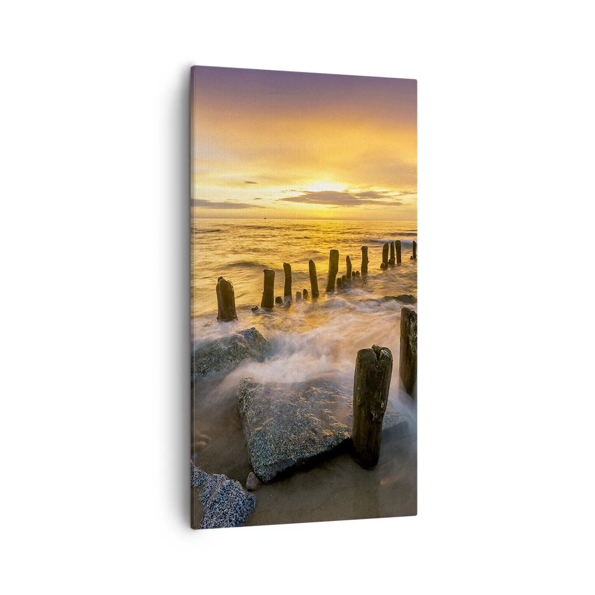 Impression sur toile - Image sur toile - La beauté brute de la mer Baltique - 55x100 cm