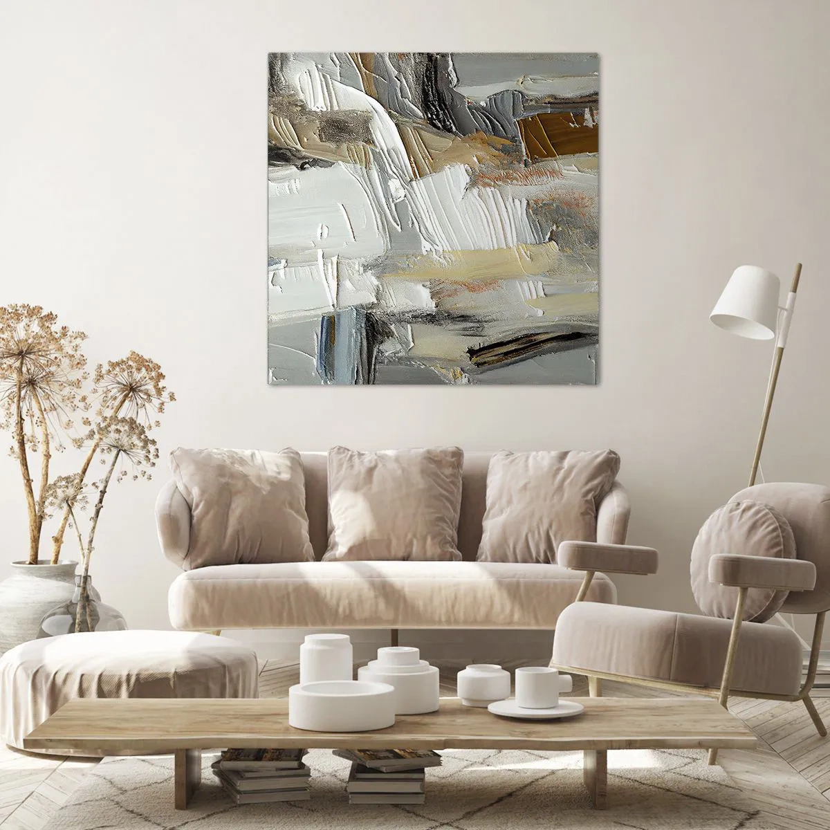 Impression sur toile - Image sur toile - Couches colorées - 30x30 cm