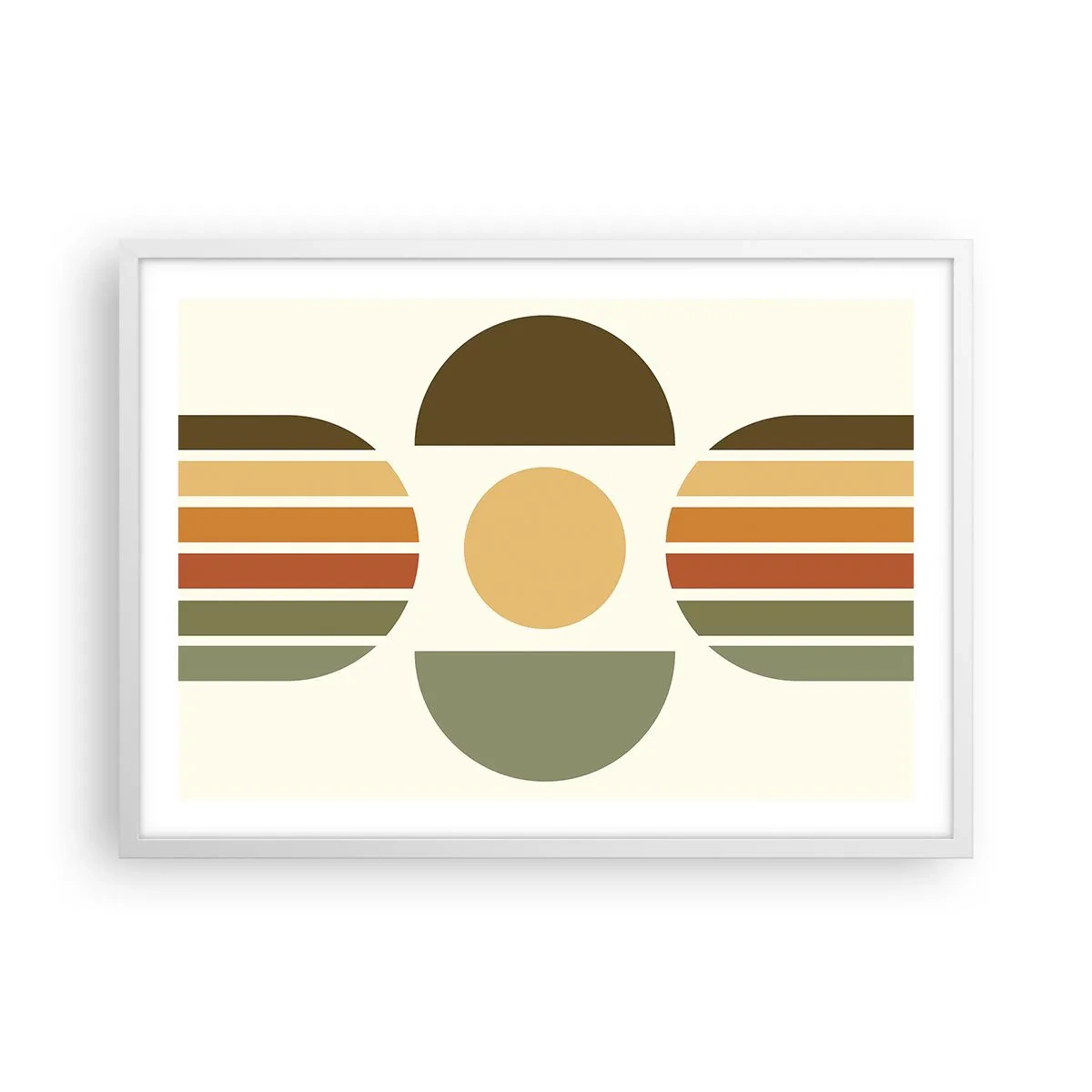 Affiche dans un cadre blanc - Poster - Dans les coulaurs de la terre - 70x50 cm