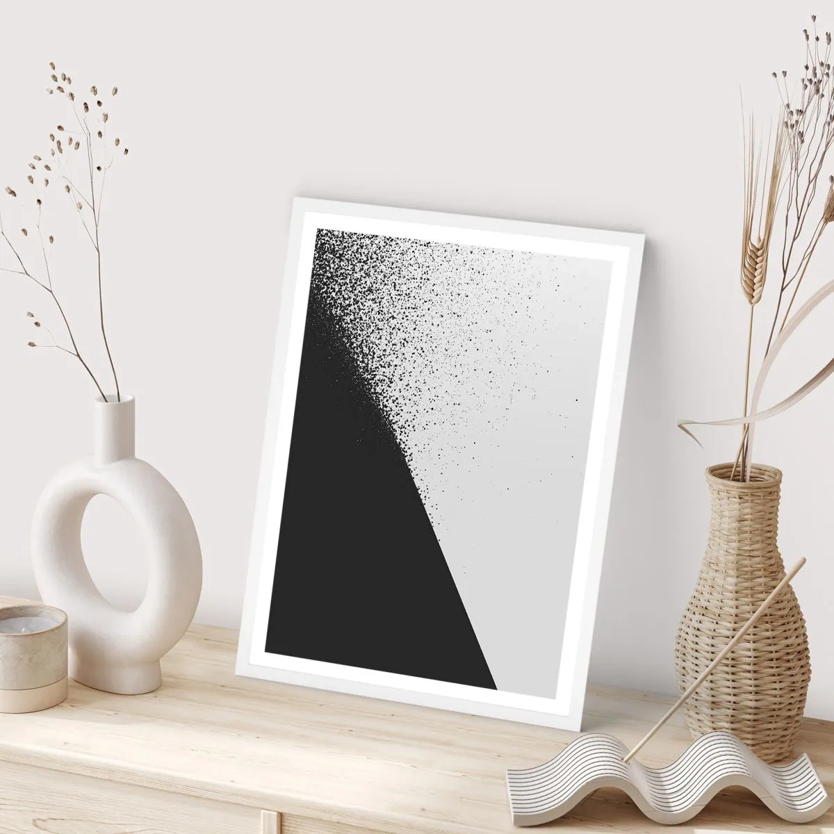 Affiche dans un cadre blanc - Poster - De plus en plus vite, de plus en plus - 30x40 cm