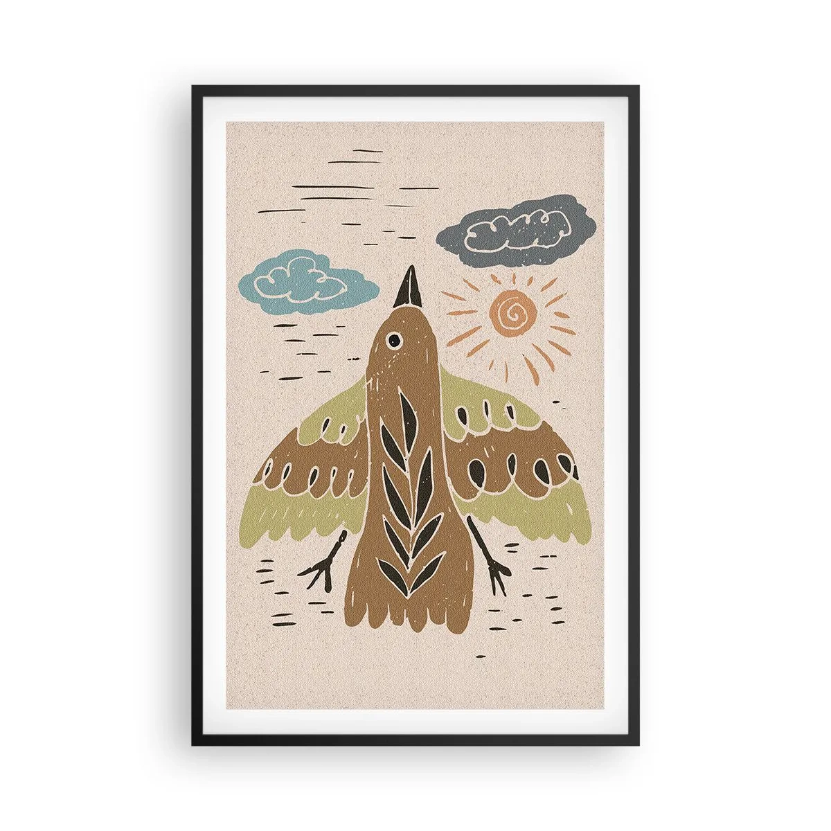 Affiche dans un cadre noir - Poster - Bon vol - 61x91 cm
