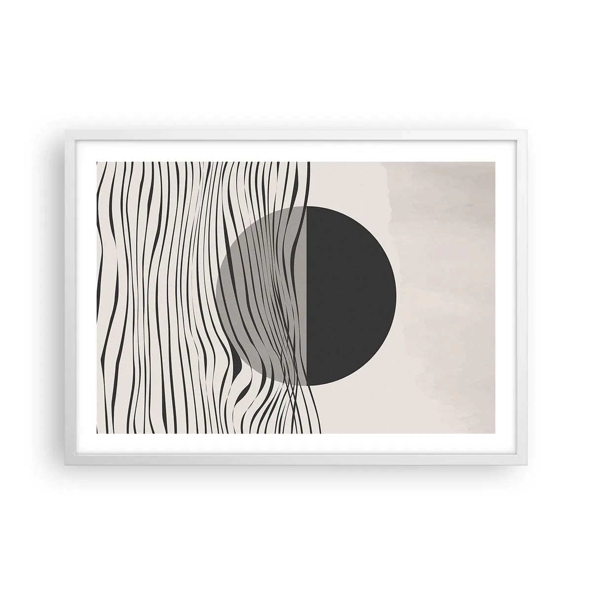 Affiche dans un cadre blanc - Poster - Demi composition - 70x50 cm