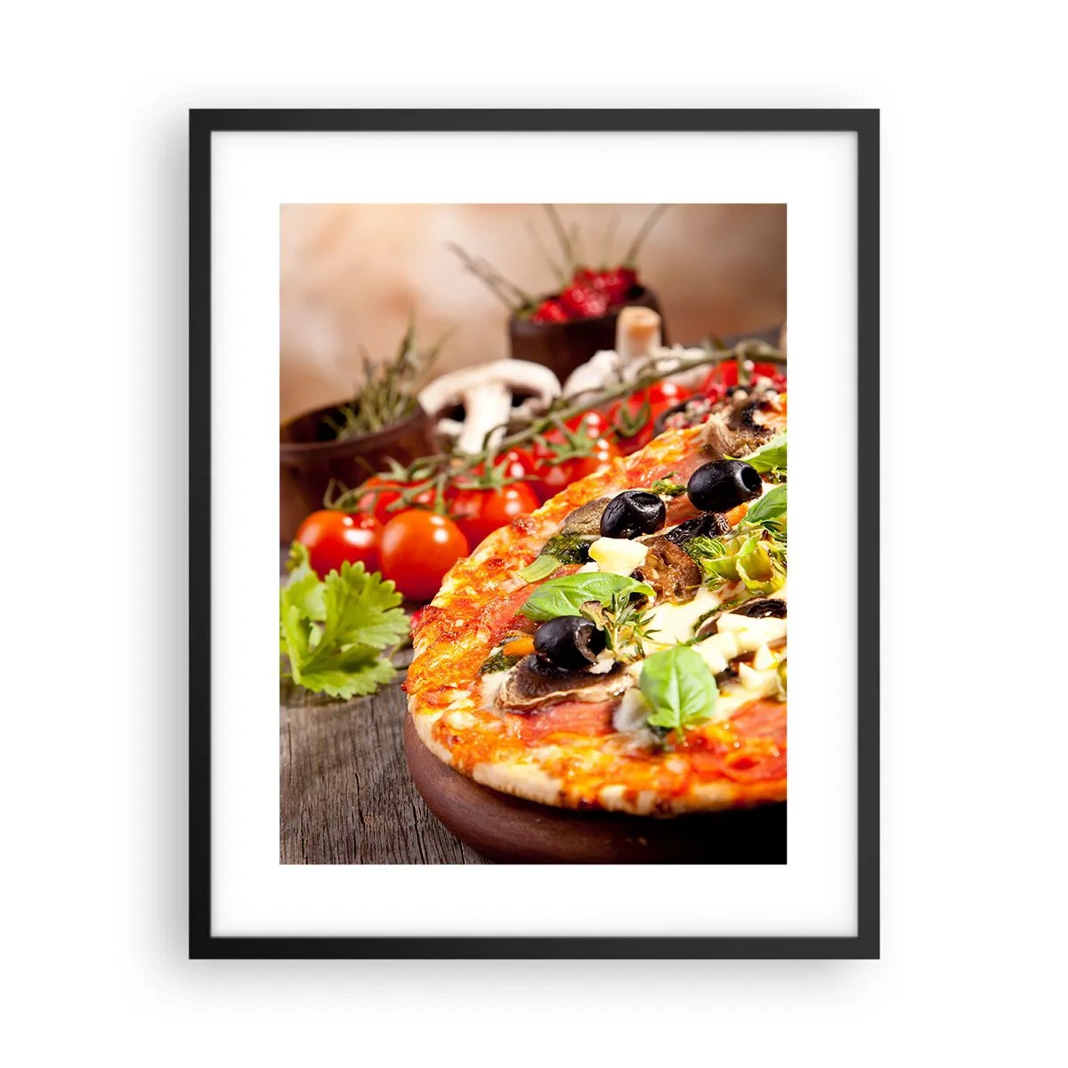 Affiche dans un cadre noir - Poster - Des ingrédients telluriques - 40x50 cm