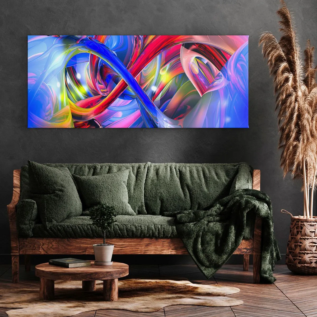 Impression sur toile - Image sur toile - La danse des nuances - 100x40 cm