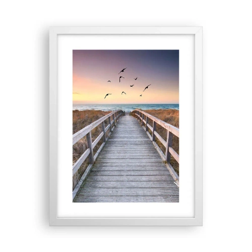 Affiche dans un cadre blanc - Poster - Envol des espaces - 30x40 cm