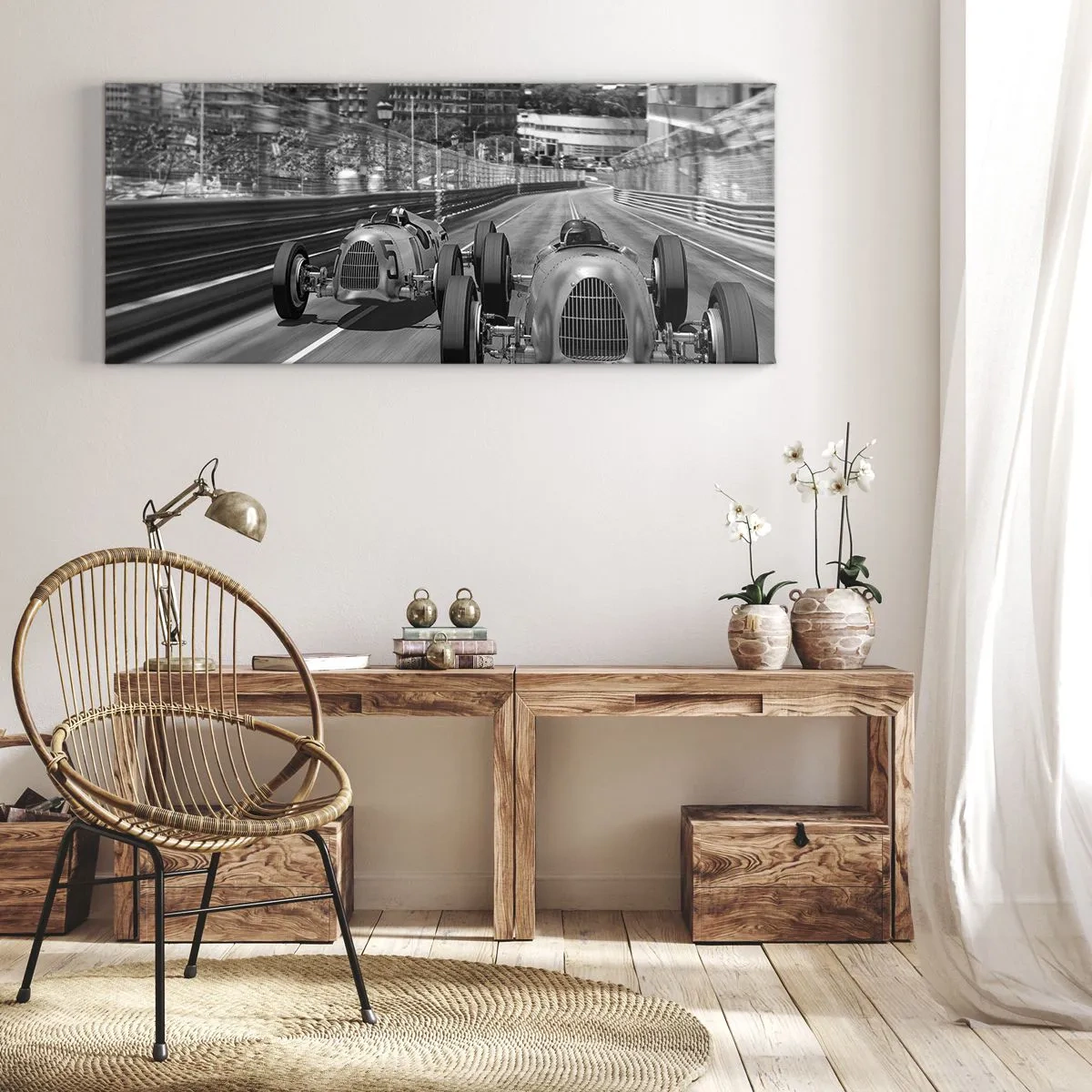 Impression sur toile - Image sur toile - Il y a longtemps à Monté Carlo - 90x30 cm