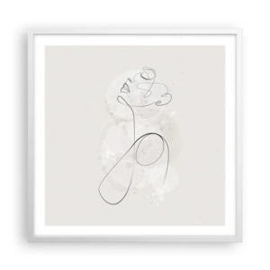 Affiche dans un cadre blanc - Poster - Spirale de beauté - 60x60 cm