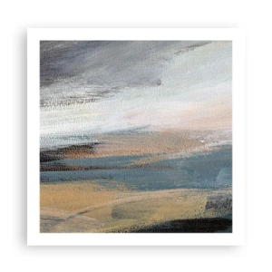 Affiche - Poster - Abstraction : paysage nordique - 60x60 cm