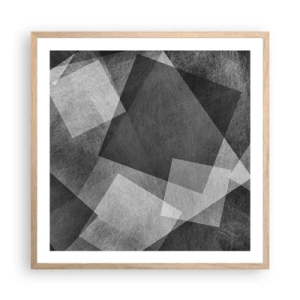 Affiche dans un chêne clair - Poster - Le symbole éternel de durabilité et d'ordre - 60x60 cm