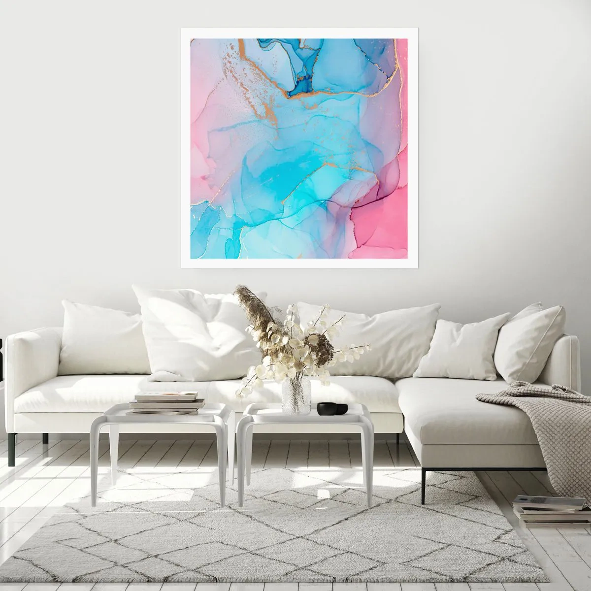 Affiche - Poster - Rencontre et mélange - 60x60 cm
